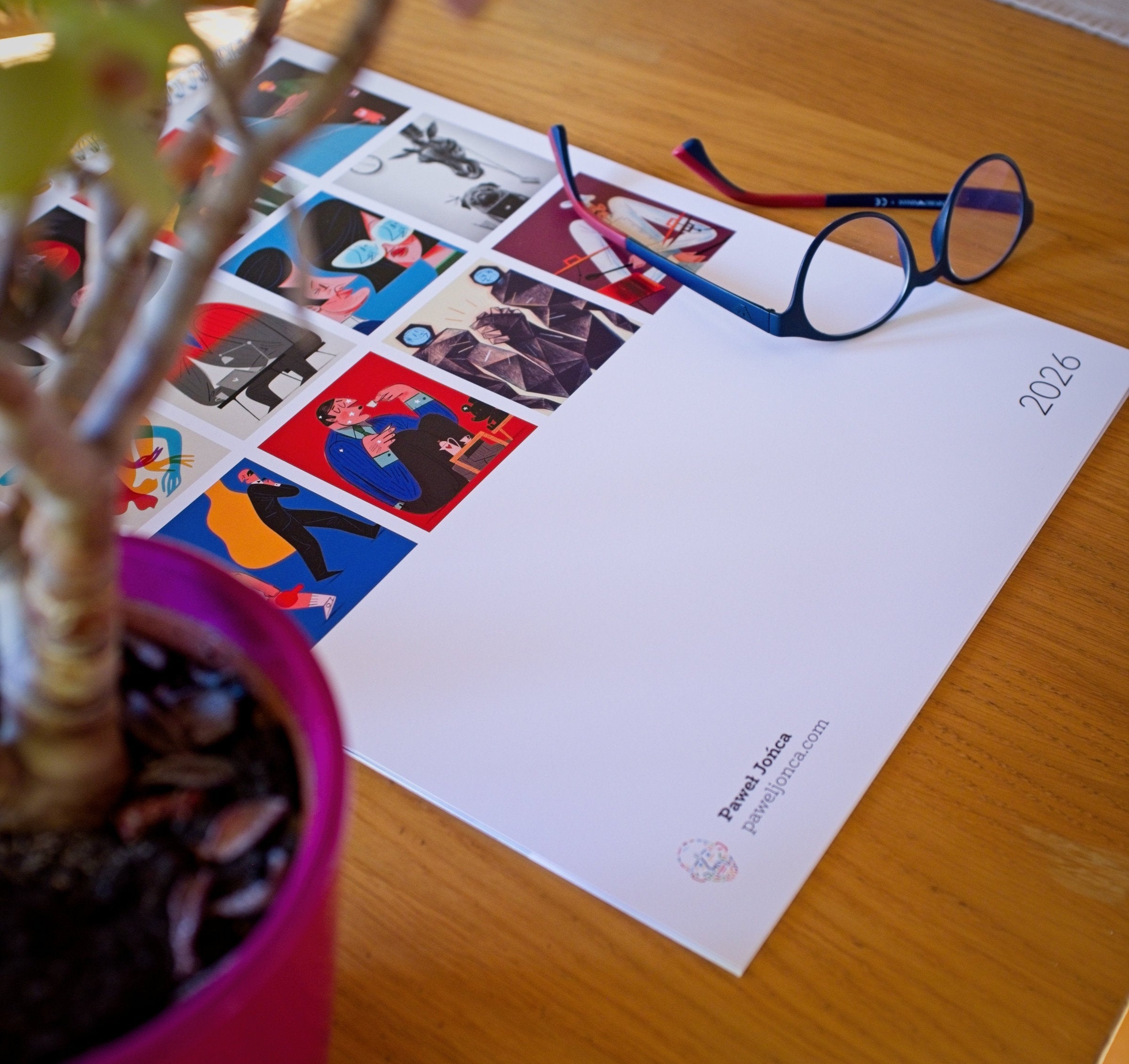 kalendarz ścienny z ilustracjami